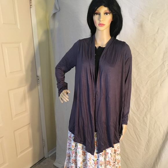 NIB 2pack Isaac Liev flyaway cardigans blue/gray M - Picture 3 of 5